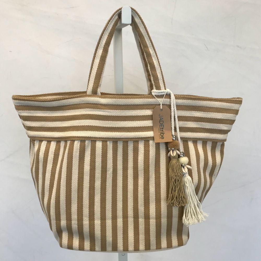 JADETRIBE Valerie Striped Beach Tote